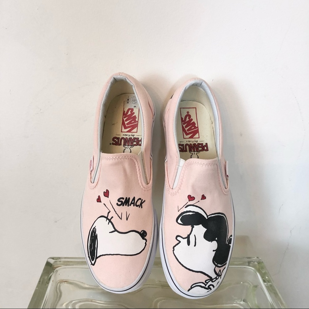 Vans Pink Snoopy and Lucy Sneakers